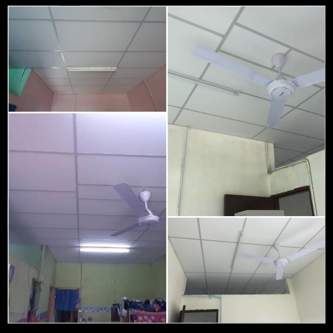 New roofing and ceiling soffits at Melalap Estate